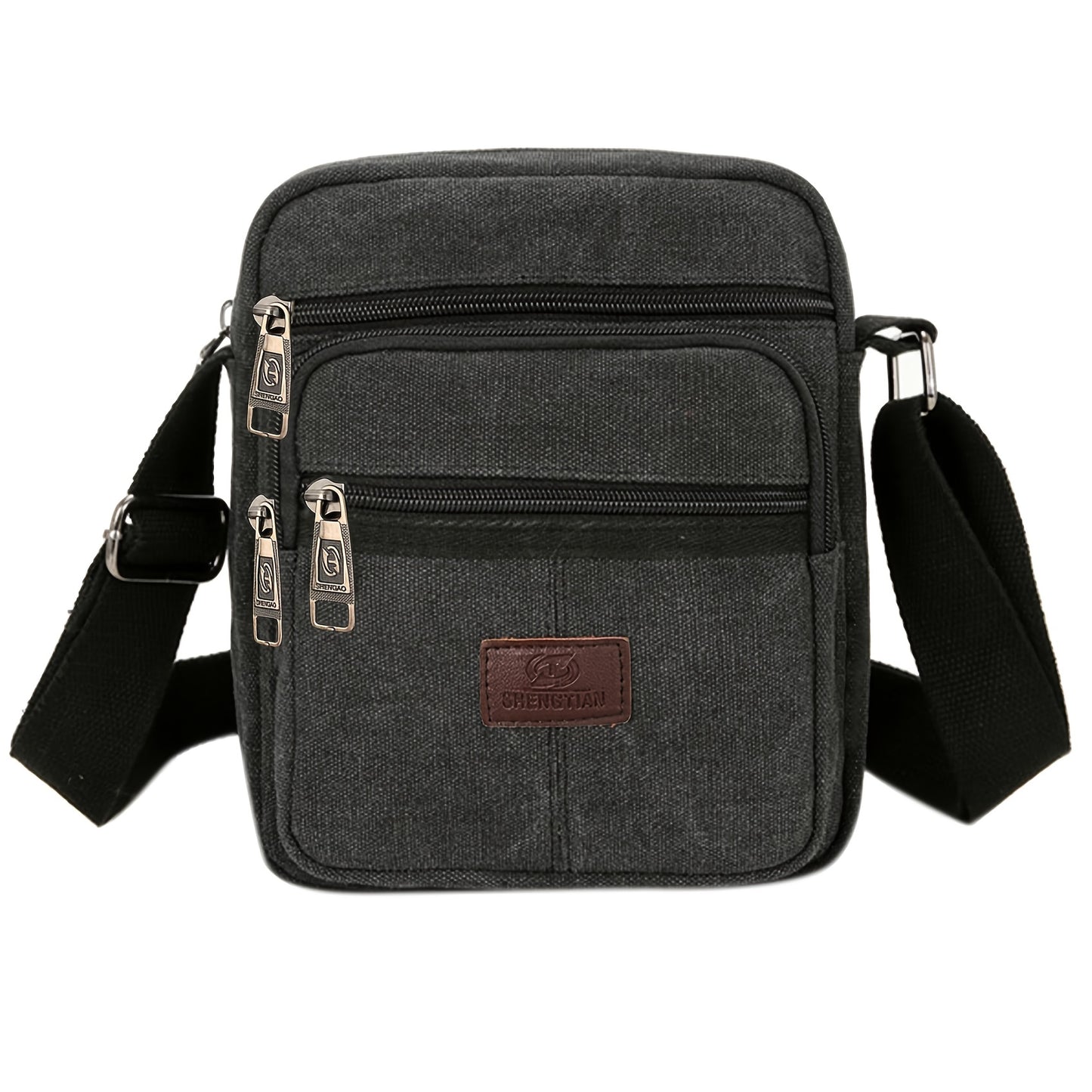 Men's Canvas Crossbody Bag, Casual Travel Messenger Bag