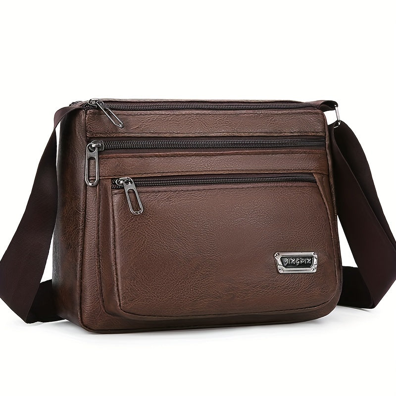 Men's Simple Casual Crossbody Bag, Wear-resistant Shoulder Bag