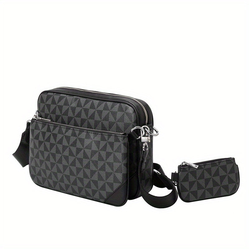 Men's Fashion Multifunctional Messenger Bag, Large Capacity Combination Bag